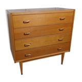 Vintage chest of drawers from the 60s honey color
