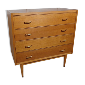 Vintage chest of drawers from the 60s honey color