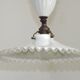 French Counter Balance Ceiling Light White Porcelain & Opaline Glass Shade
