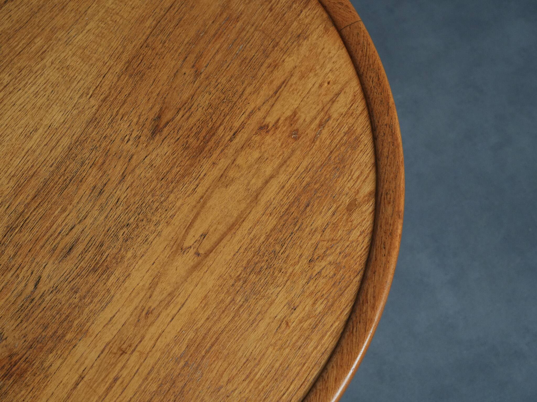 Table basse ronde en teck moderne scandinave, Danemark, années 1960