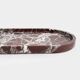 Oval marble plateau in Rosso Levanto