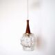 Suspension en verre et bois