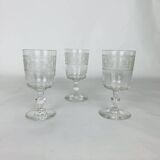 3 verres Baccarat modèle Chanel gravure 3458
