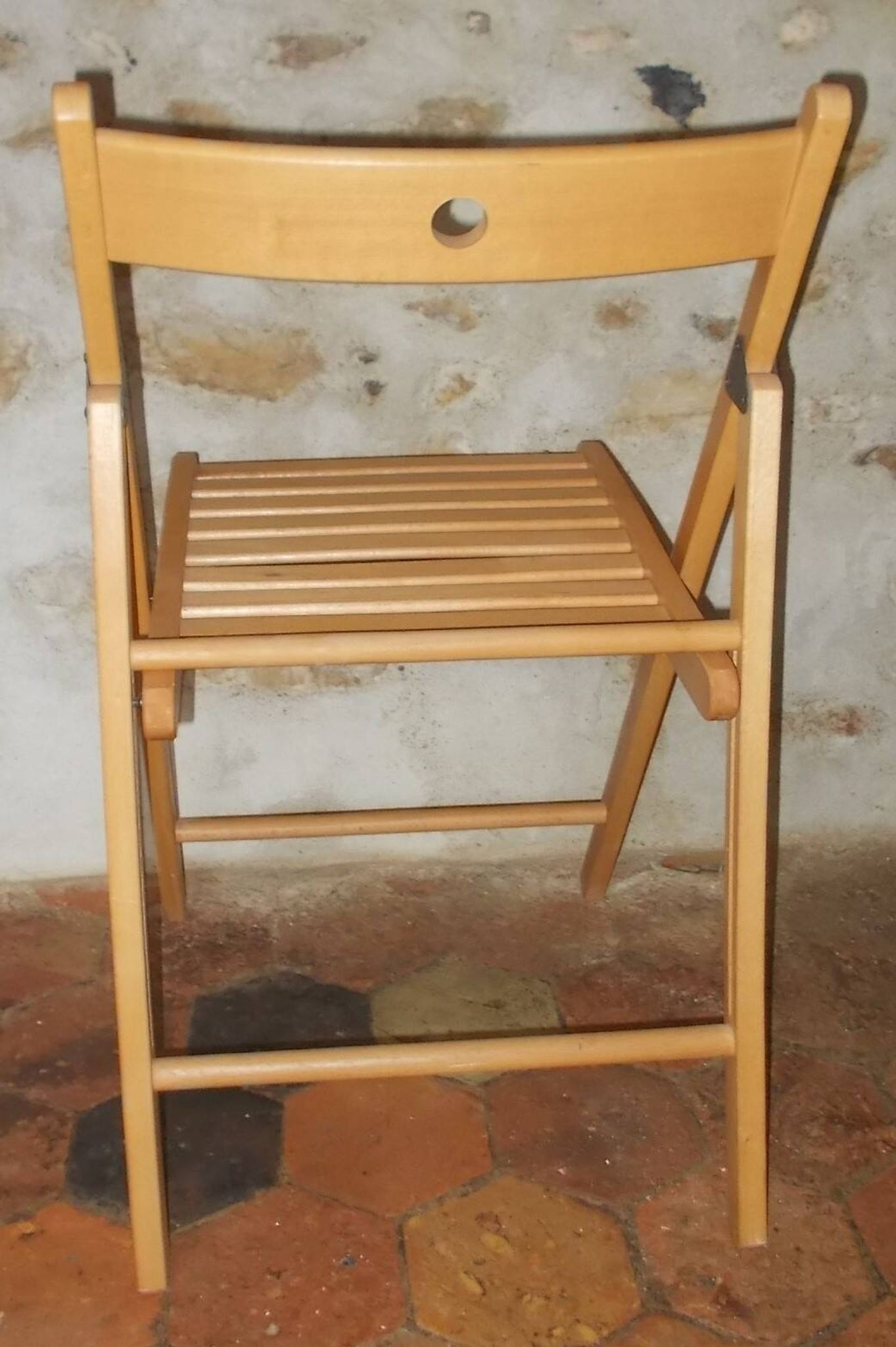Vintage wooden folding chair