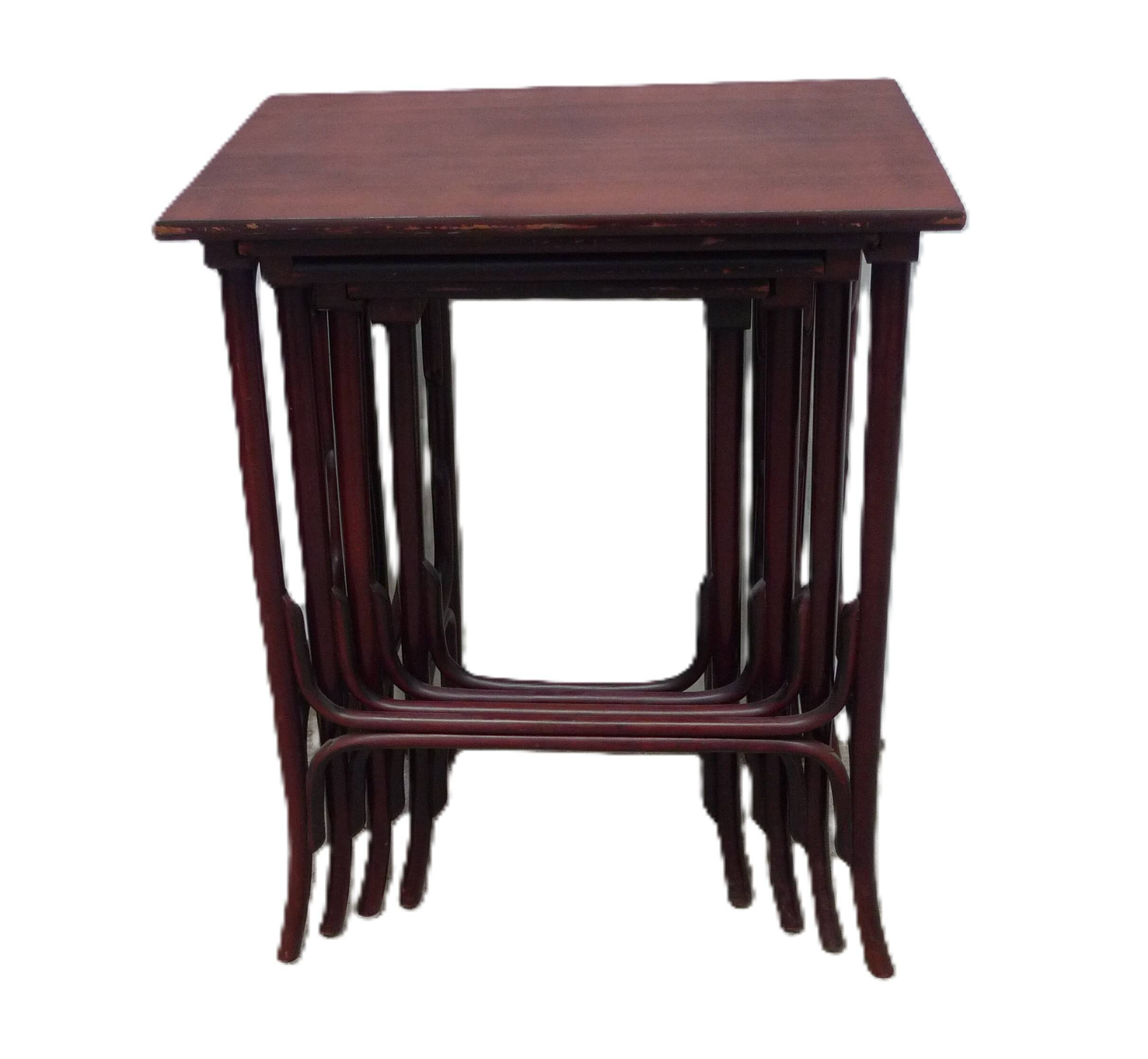 Four Thonet nesting tables.