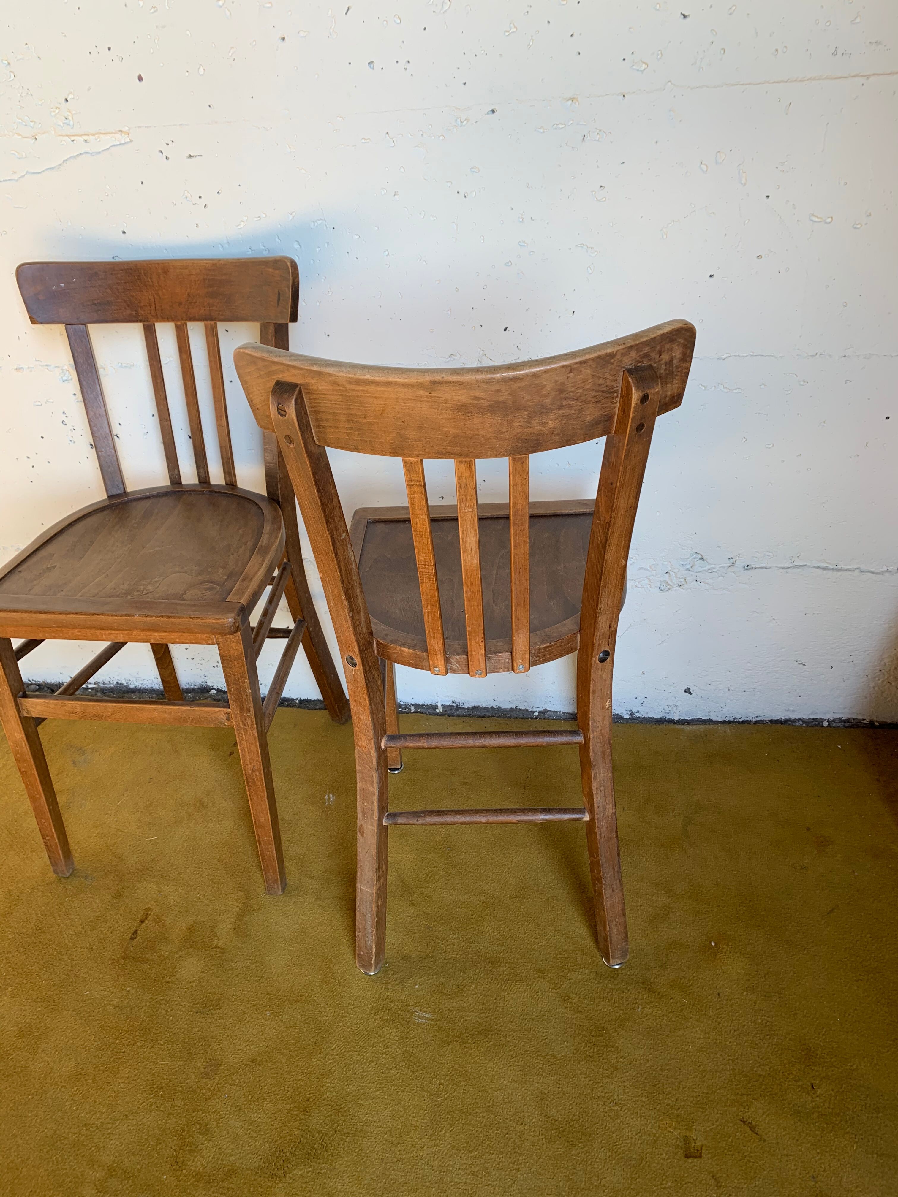 Duo of bistro chairs