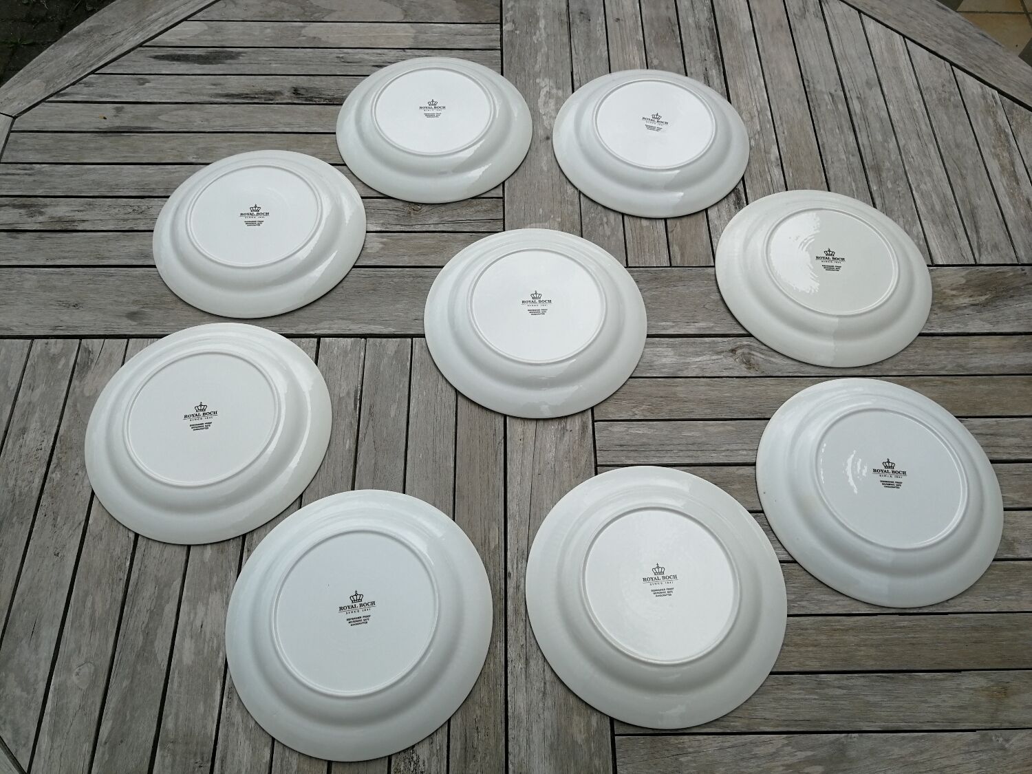 Set of 9 flat plates Copenhagen from Royal Boch