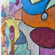 Abstract geometric coloured painting