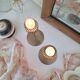 Vintage gold tulip candle holder