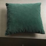 Coussin en alcantara vert anglais