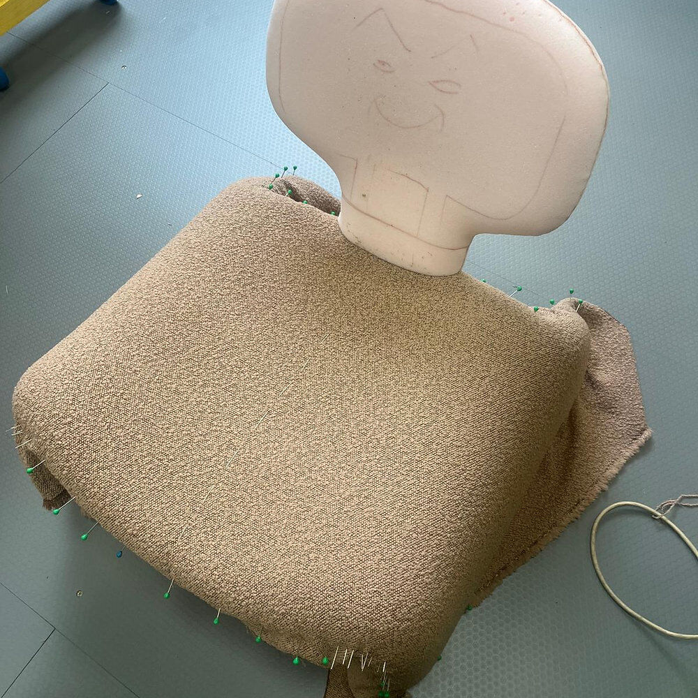 Djinn armchair by Olivier Mourgue reupholstered