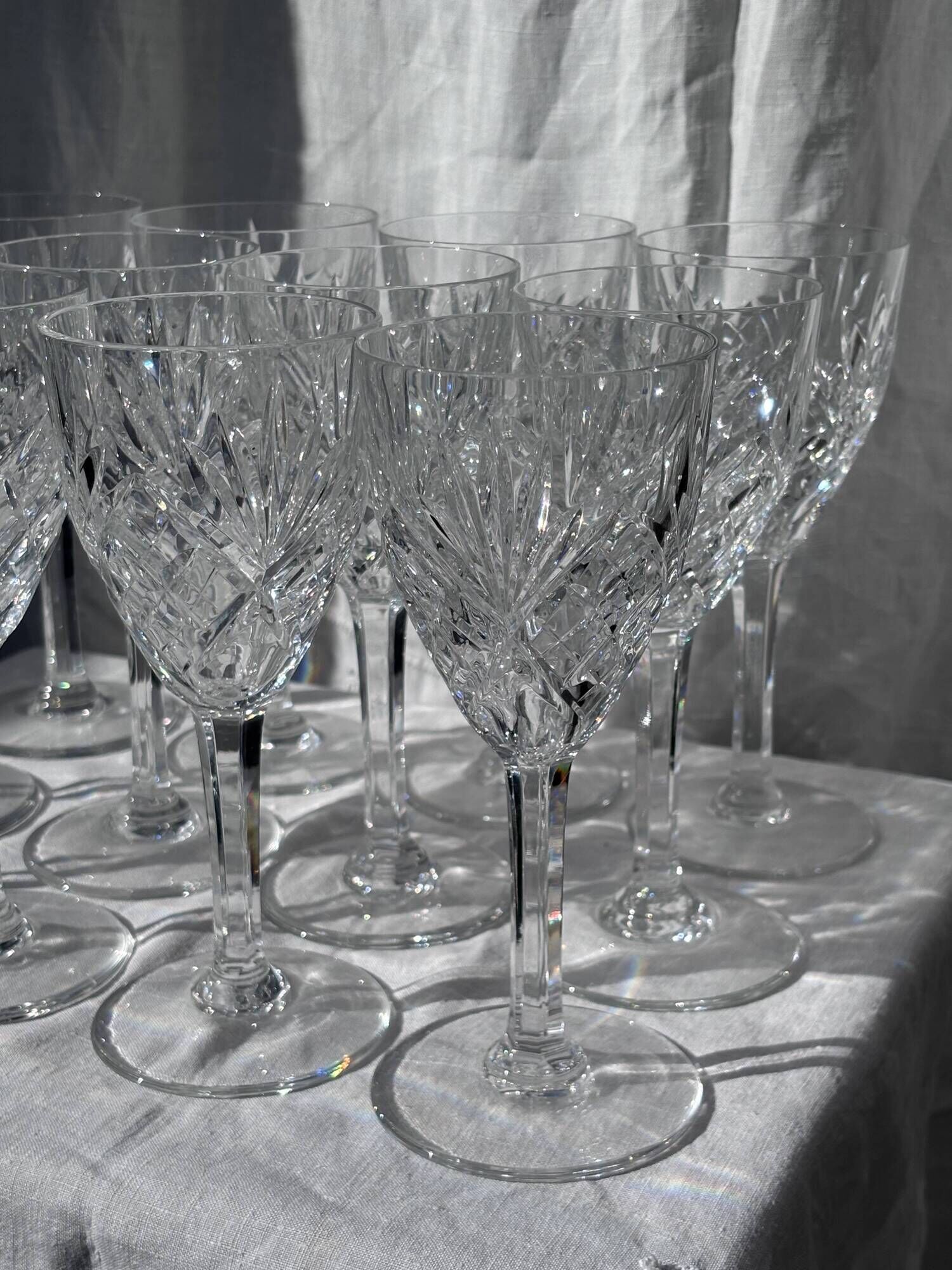 Lot de 12 verres à eau chantilly par saint-louis