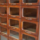 English Haberdashery Shop Cabinet with Glass Fronted Drawers, Circa 1930s