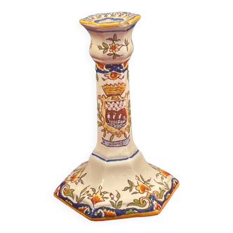 Candle holder in earthenware of Desvres