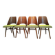 Ensemble de quatre chaises O. Haerdtl, Ton, Holesov, Tchécoslovaquie, les années 60