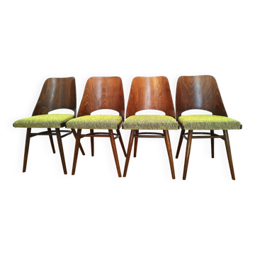 Set of four chairs O. Haerdtl, Ton, Holesov, Czechoslovakia, 1960s.