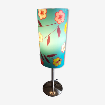 Flowery turquoise lamp