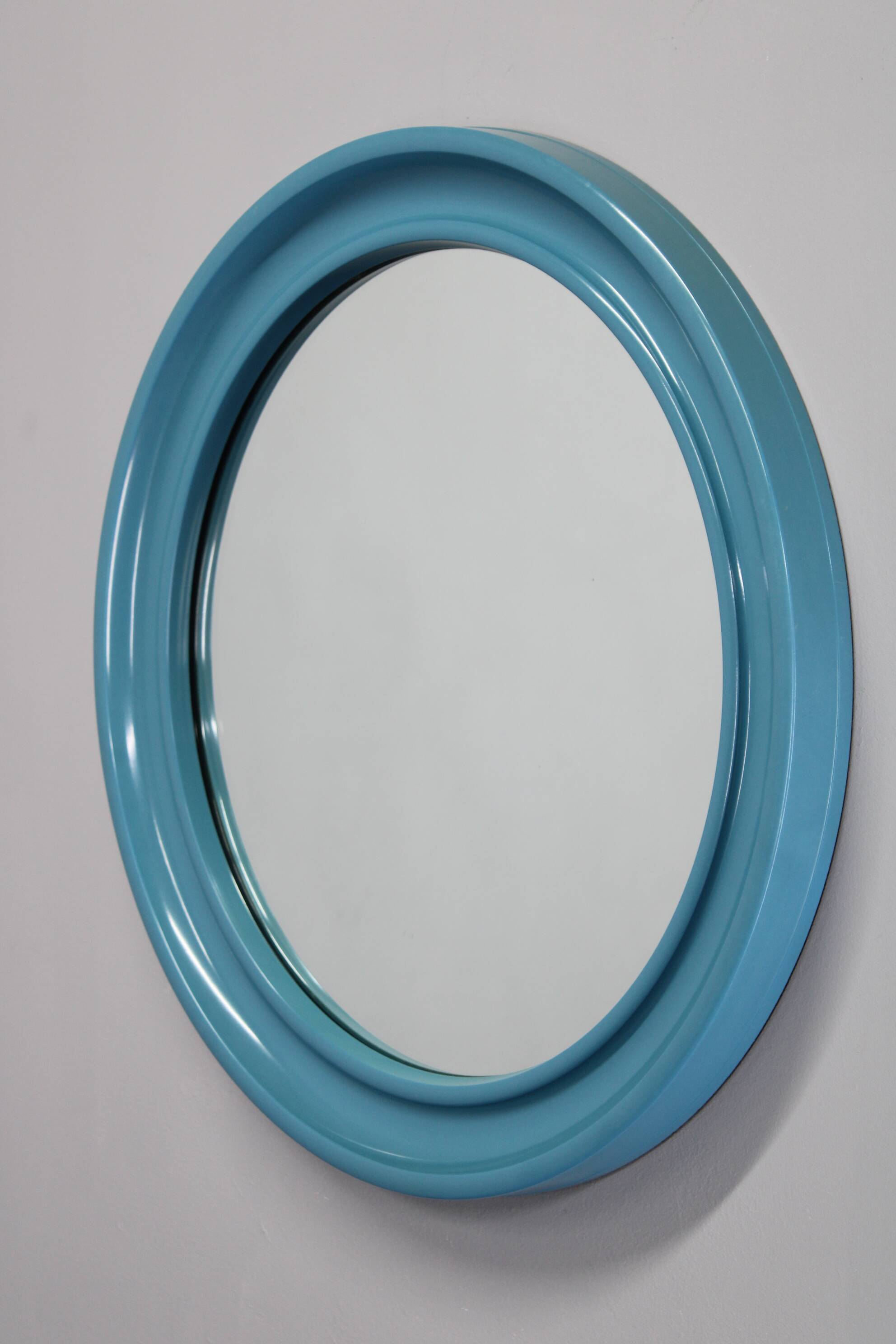 1970s Round Mirror , Italy