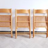 Trio of cannate chairs