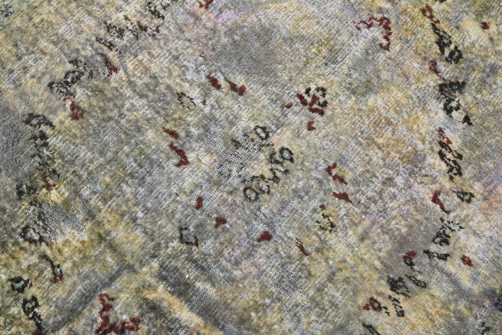 6x10 Sage Green Bohemian Style Wool Vintage Rug, 190x296 Cm