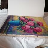 Painting bouquet of flowers