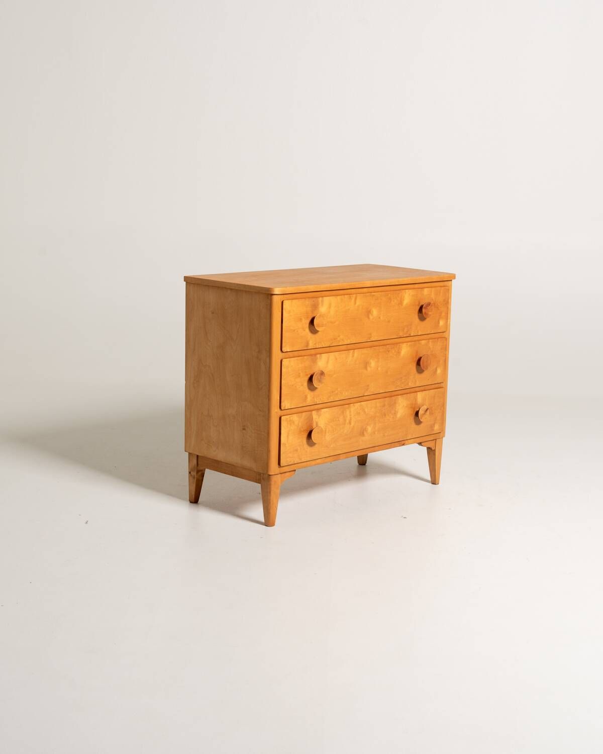 Swedish Birch Chest of Drawers, 1940s/50s