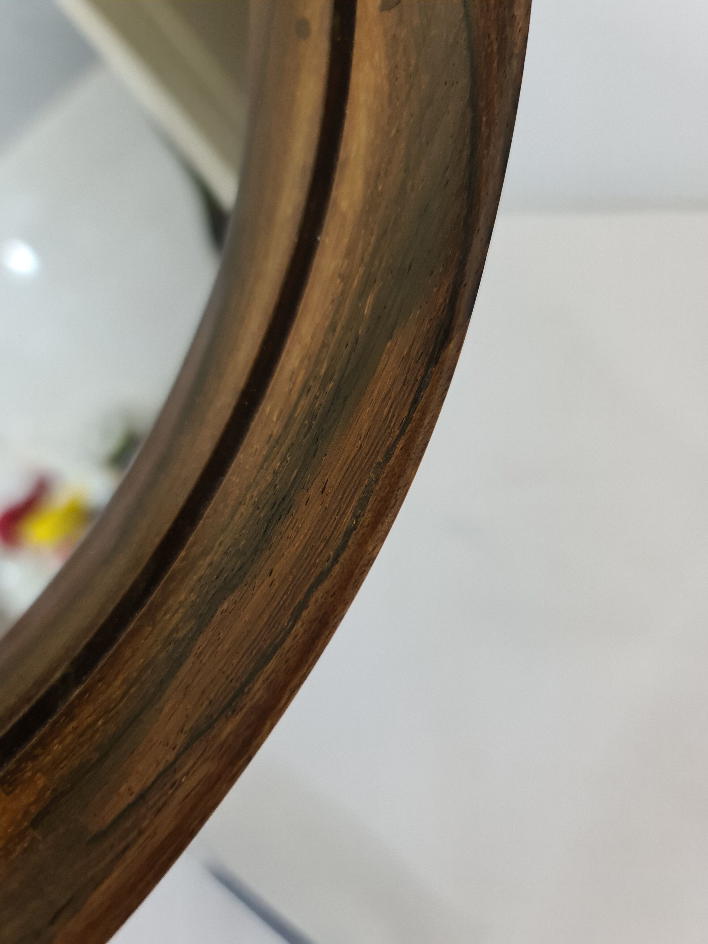 Uno and Osten Kristiansson rosewood table mirror edition Luxus Sweden circa 1960