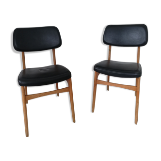 Paire de chaises vintage scandinaves