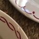 Set eight flowery dessert plates