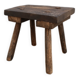 Solid oak milking stool