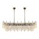 Contemporary Rectangular "Poliedro" Murano Glass Brunish Chandelier by Simo