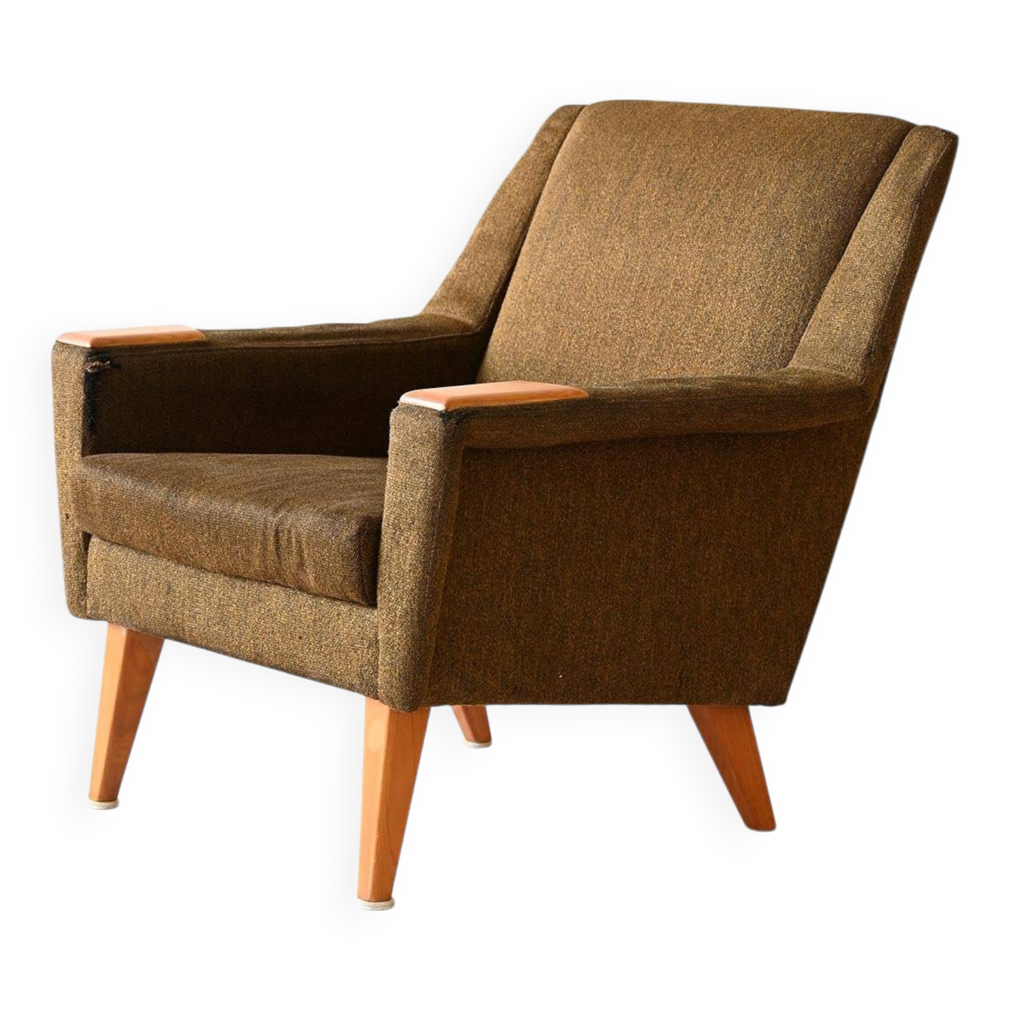 Vintage Scandinavian armchair with original fabric