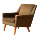 Fauteuil vintage scandinave avec tissu d'origine