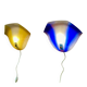Pair of glass wall lights Scandinavian design 1950.