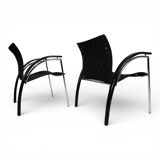 Thonet set of 2 lounge chairs by Peter Maly, 1980