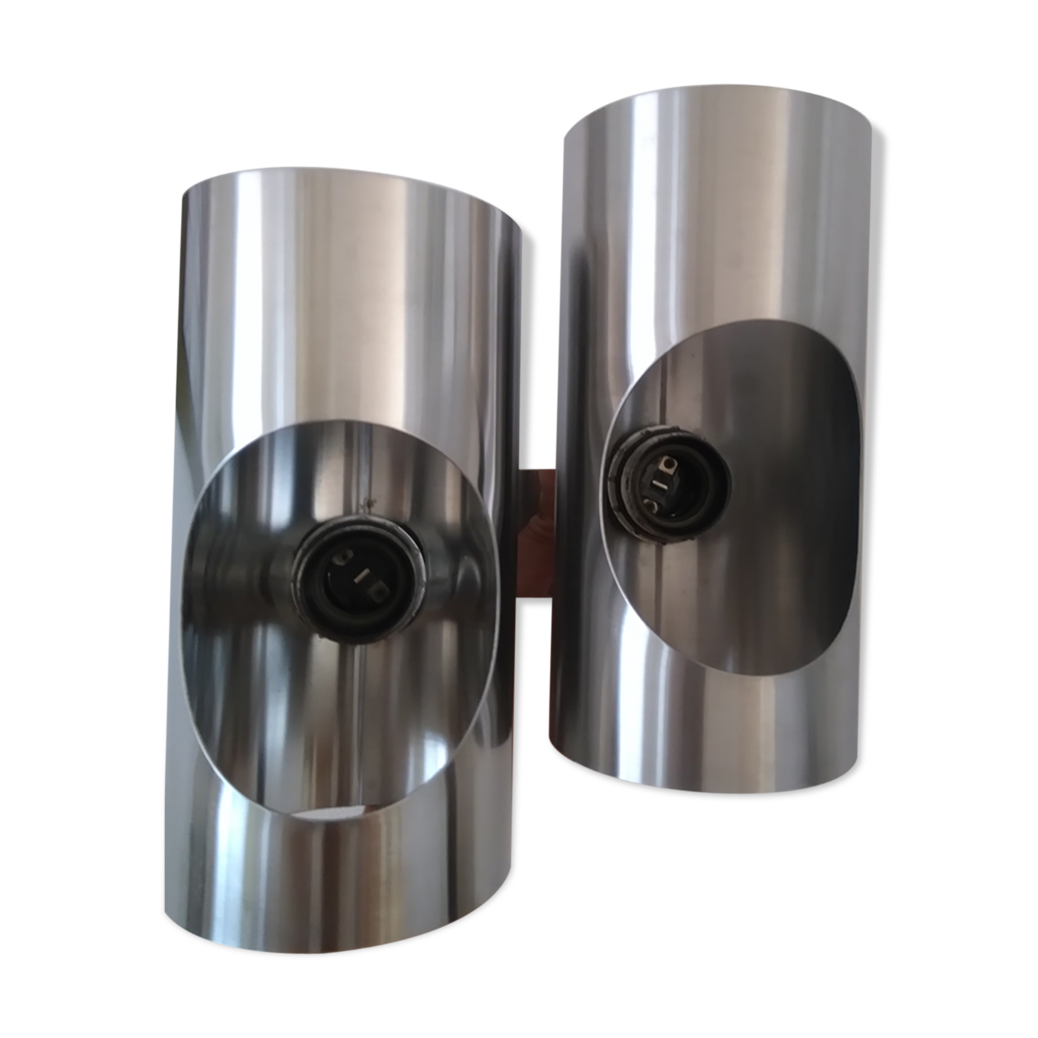 Wall light in chromed metal