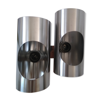 Wall light in chromed metal