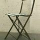Lot de 40 chaises pliantes en fer et lame de bois XX siècle