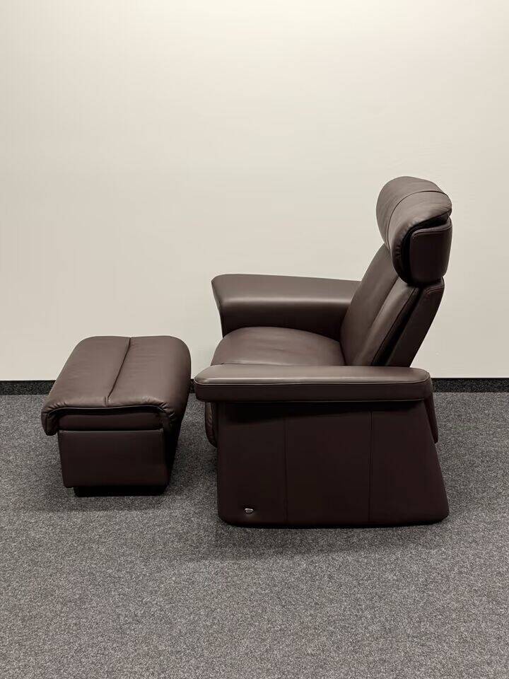 Magic-Ekornes Stressless Chair with Ottoman -Brown Leather