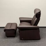 Magic-Ekornes Stressless Chair with Ottoman -Brown Leather