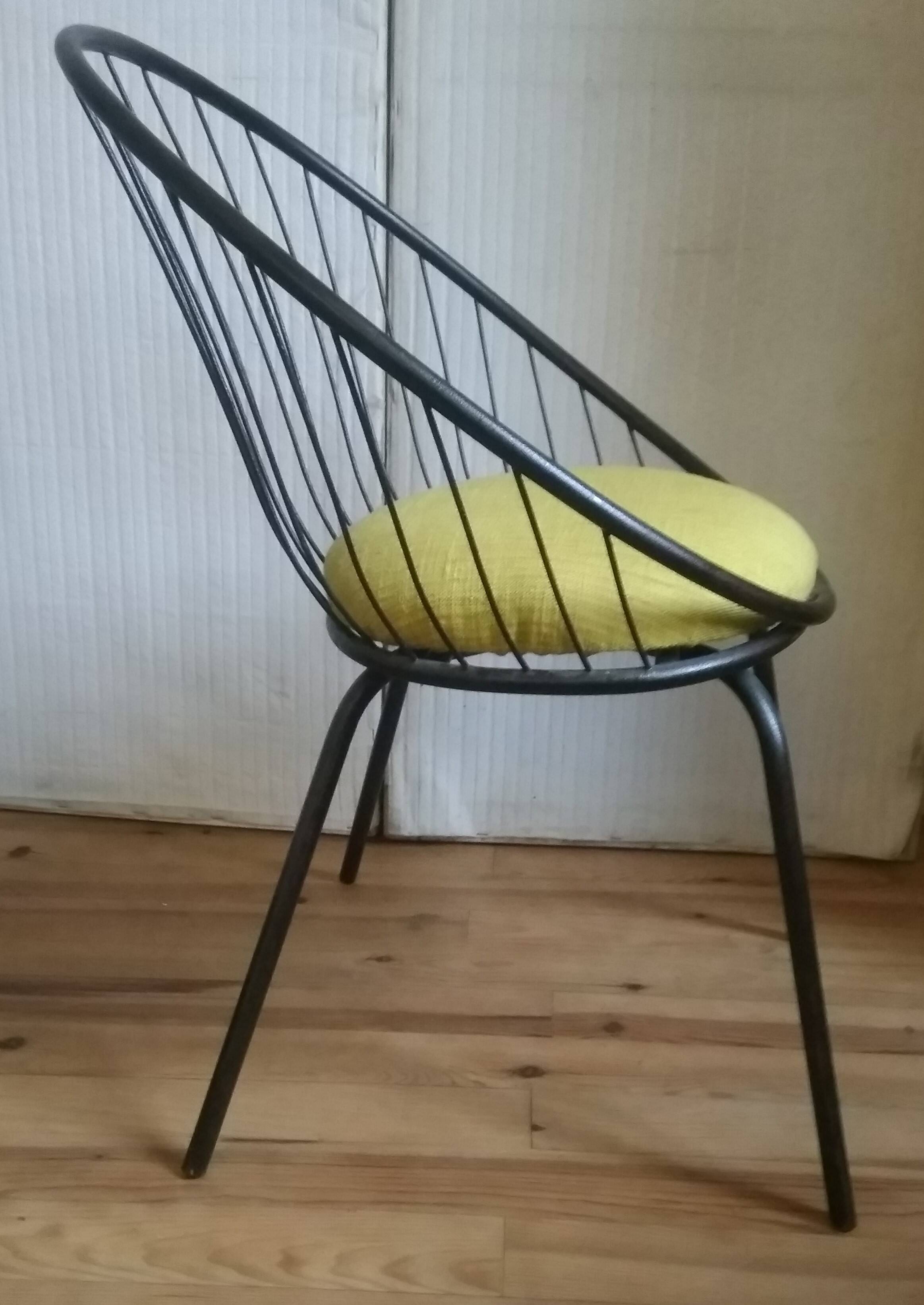 Basket chair, iron, 1950s.