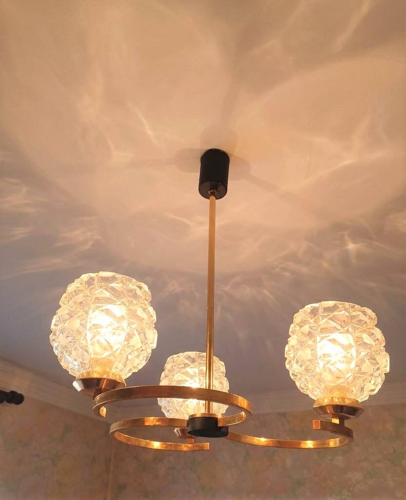Lustre 3 Feux maison Arlus - 1950