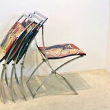One off Hand painted set of four ‘Luisa’ Dining Chairs by Marcello Cuneo