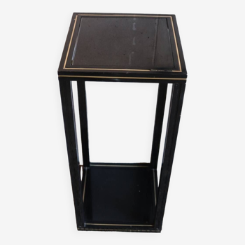 Black pedestal table Pierre Vandel 80s/90s