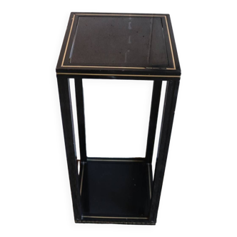 Black pedestal table Pierre Vandel 80s/90s