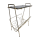 Vintage magazine shelf in glass and gilded metal