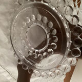 Set of 3 pearl border bottle coasters - vintage