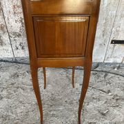 Antique nightstand louis xv style cherry wood drawer + vintage case