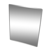 Miroir biseauté piqué 44,5 x 60