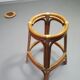 3 x bamboo stool with leather laces / 70s
